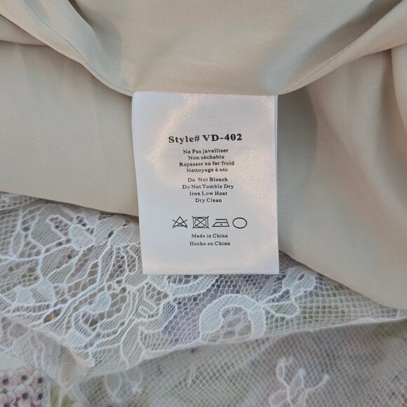 V. Chapman Rosamund Organza  Sweetheart Corset Drop-Waist Maxi Gown Sz 12 - Picture 14 of 15